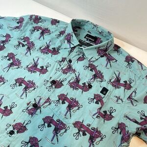 Black Diamond Shirt Men's XL Button up Climbing Rope Pic Carabiner